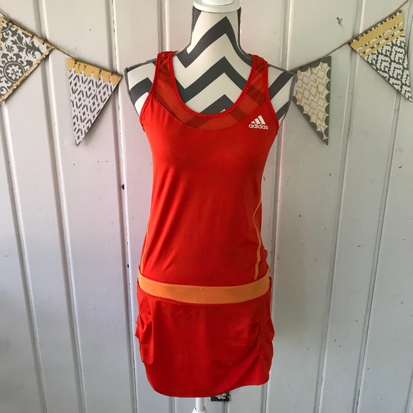 adidas Dresses & Skirts - Adidas Orange Climacool Tennis Dress